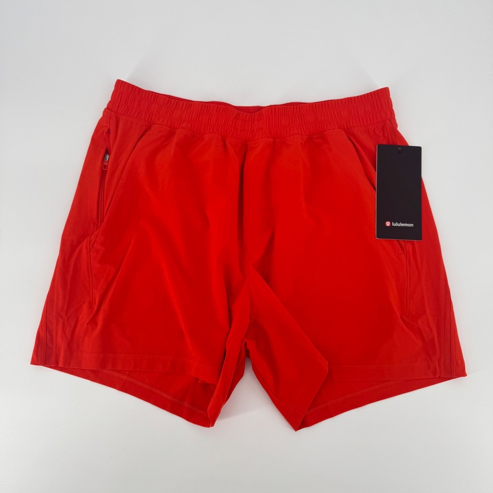Lululemon Men Pace Breaker Linerless Short 5 Cherry Ember Red LM7B86S Size L NWT